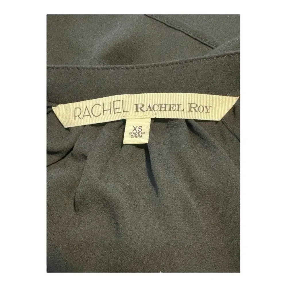 RACHEL Rachel Roy Women’s XS Black‎ 3/4 Sleeve Shirt Dress - Picture 8 of 8